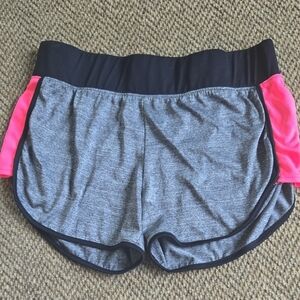 Zone Pro Women's Athletic Shorts with Gray and Pink Accents